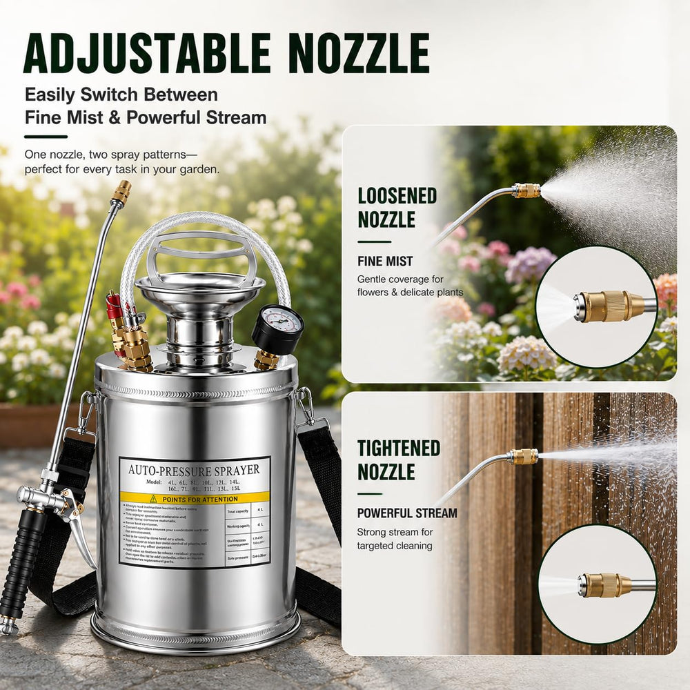 Kweetle in use spraying garden plants for precise, misted application
