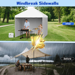 kweetle sidewall in use vendor booth demonstrates sheltering merchandise at markets
