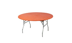 Kwik-Covers front view showing orange fitted cover and package — easy visible color coding