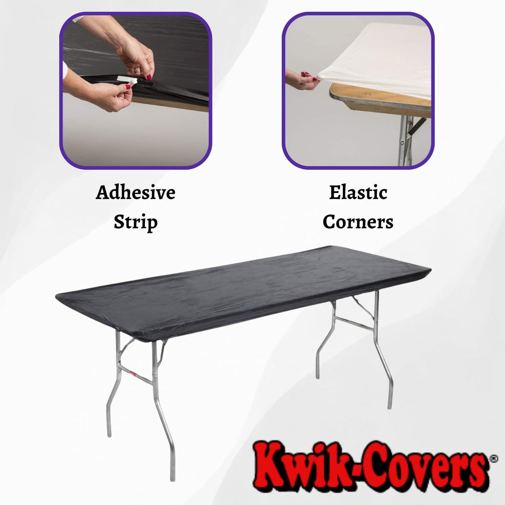 Kwik-Covers 4-inch adhesive strip close-up for added wind resistance