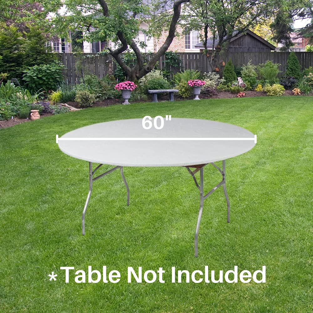 Kwik-Covers adhesive-strip detail highlighting added grip for a secure table cover