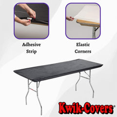 Kwik-Covers 4-inch adhesive strip detail showing added wind resistance