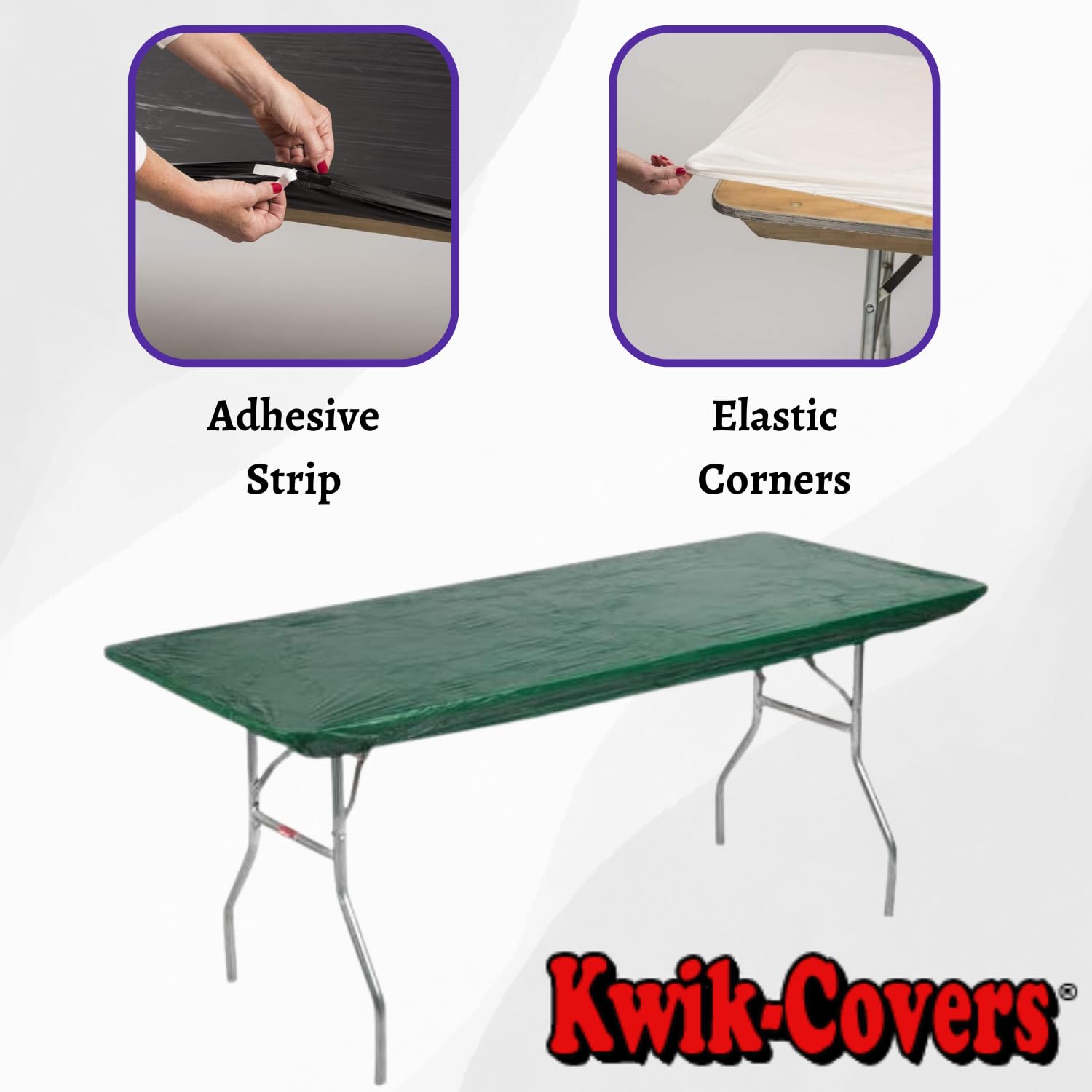 Kwik-Covers adhesive strip detail providing extra side support