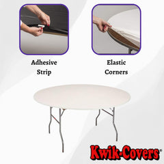 Kwik-Covers elastic edge close-up demonstrating snug grip and wind resistance