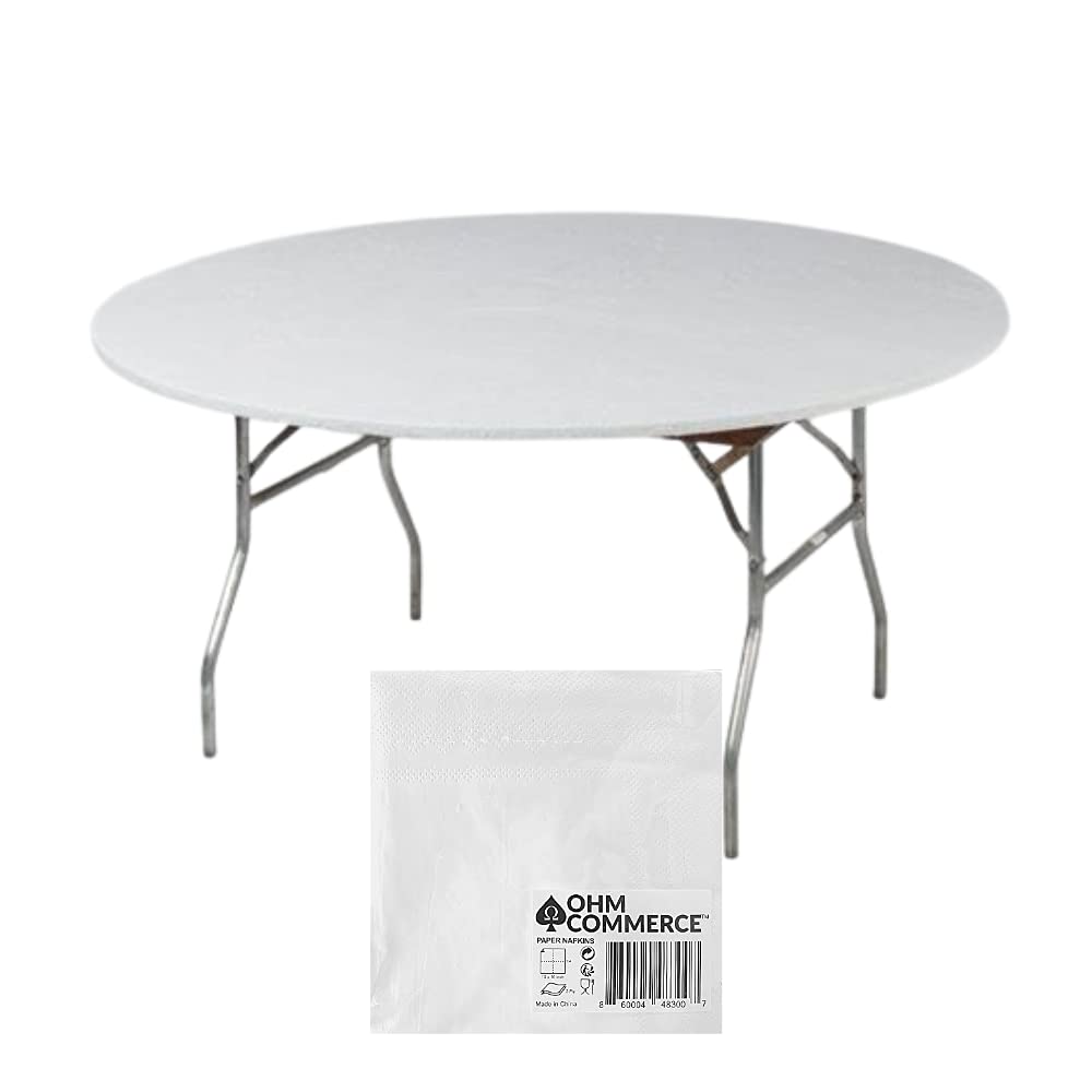 Kwik-Covers front packaging showing five white fitted covers and included napkins, easy party prep