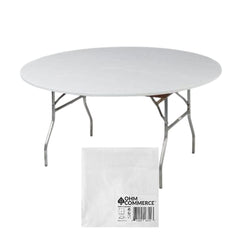 Kwik-Covers front packaging showing five white fitted covers and included napkins, easy party prep