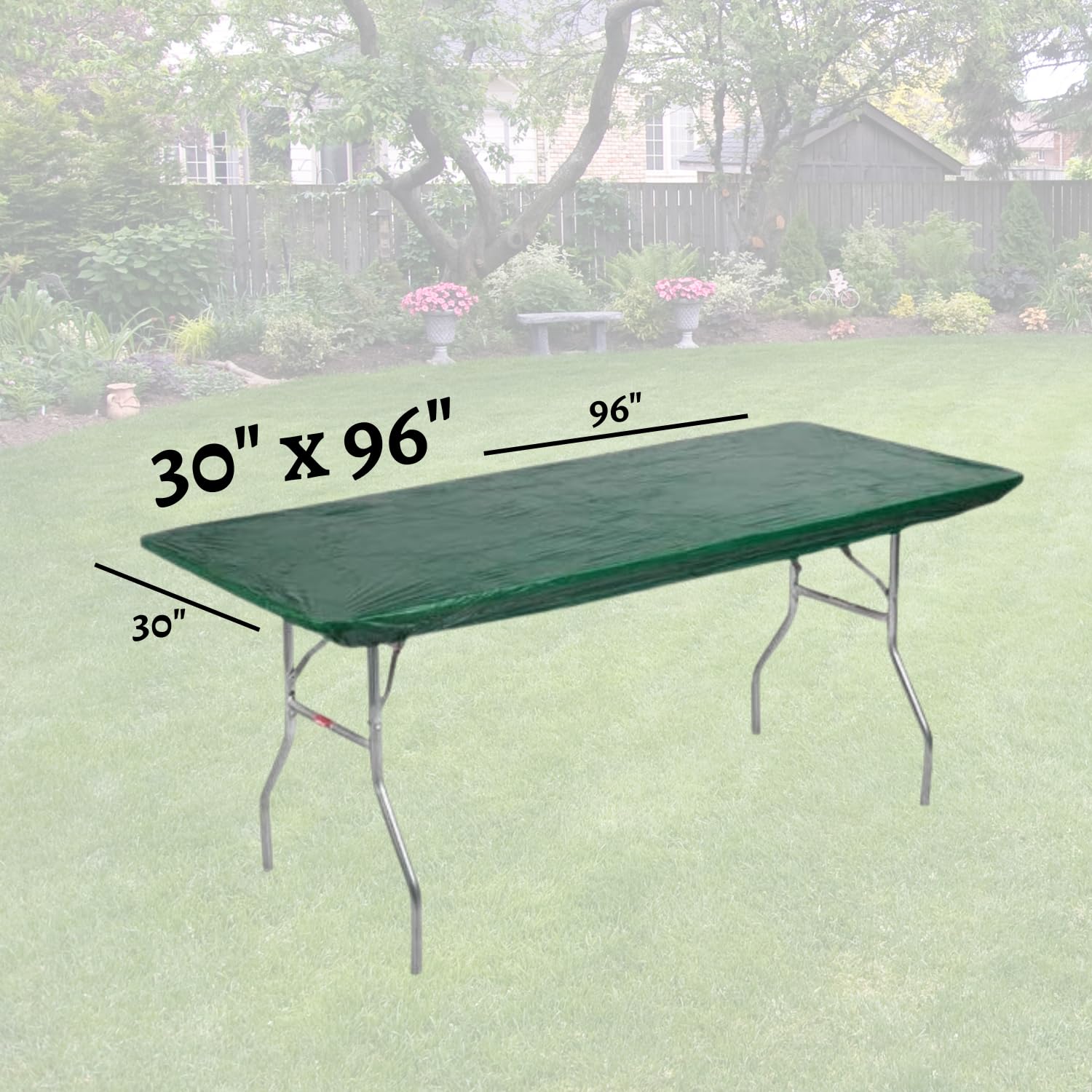 Kwik-Covers fitted on 8' banquet table showing neat appearance