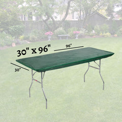 Kwik-Covers fitted on 8' banquet table showing neat appearance