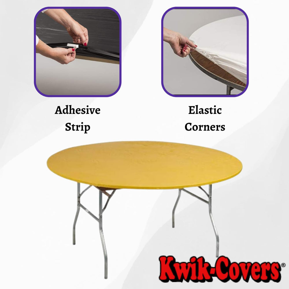 Kwik-Covers gold elastic edge close-up showing snug retention