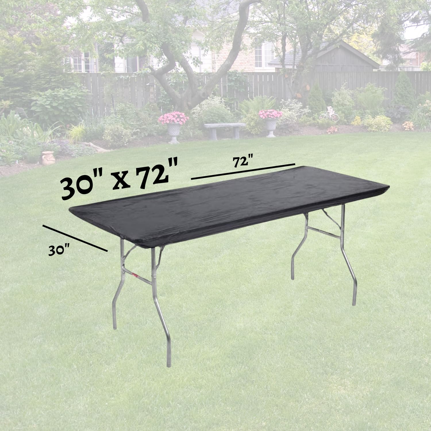 Kwik-Covers fitted on a 6ft table showing tidy event-ready surface