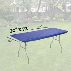 Kwik-Covers royal blue adhesive strip detail highlighting added grip