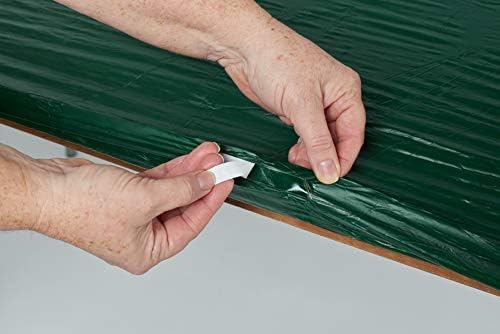 Kwik-Covers side edge fitted on table showing coverage for up to 2.5-inch thick edges