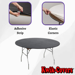 Kwik-Covers vinyl texture close-up showing 3-mil durability and easy wipeability