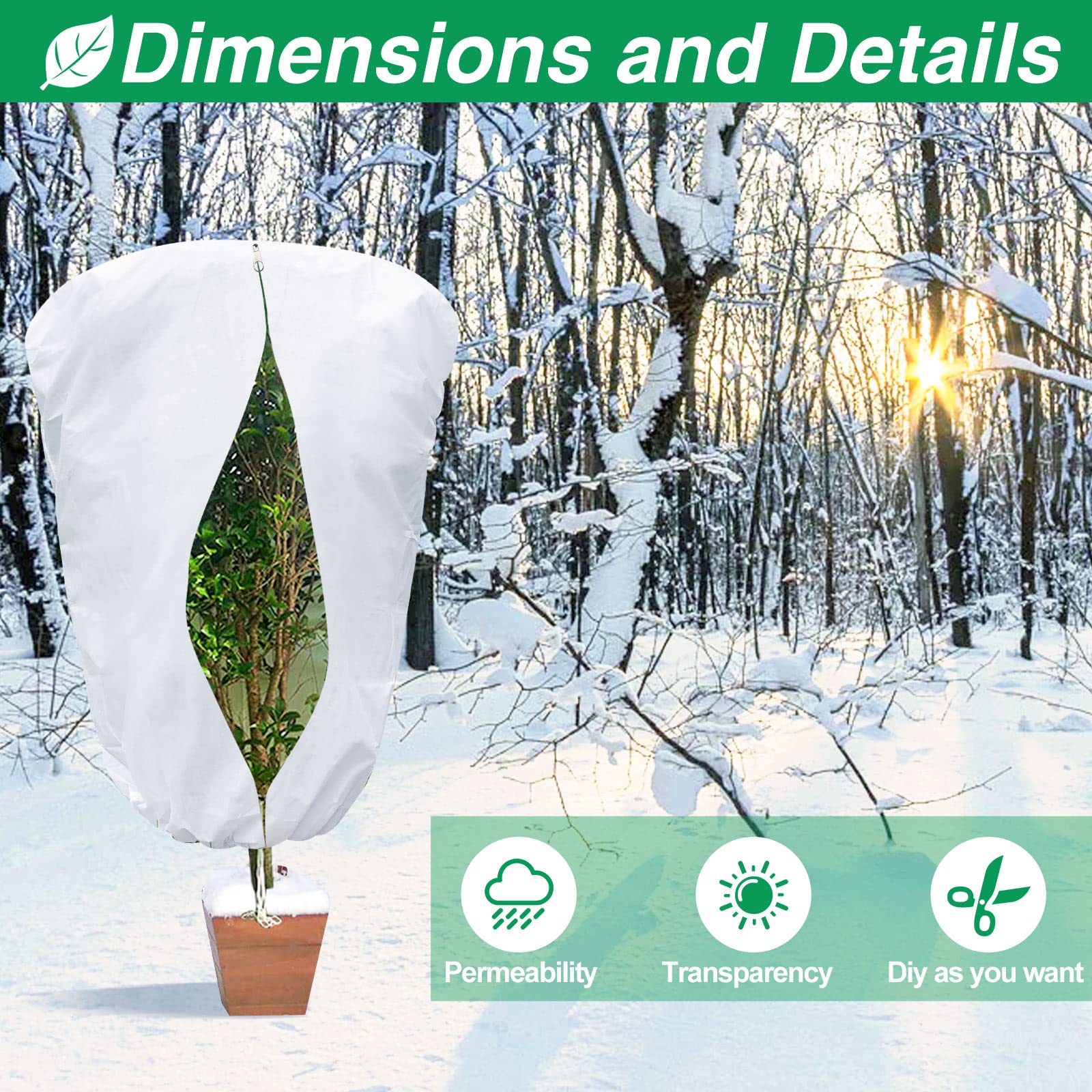 KXCOFTXI covered shrub in garden demonstrating wind and frost protection