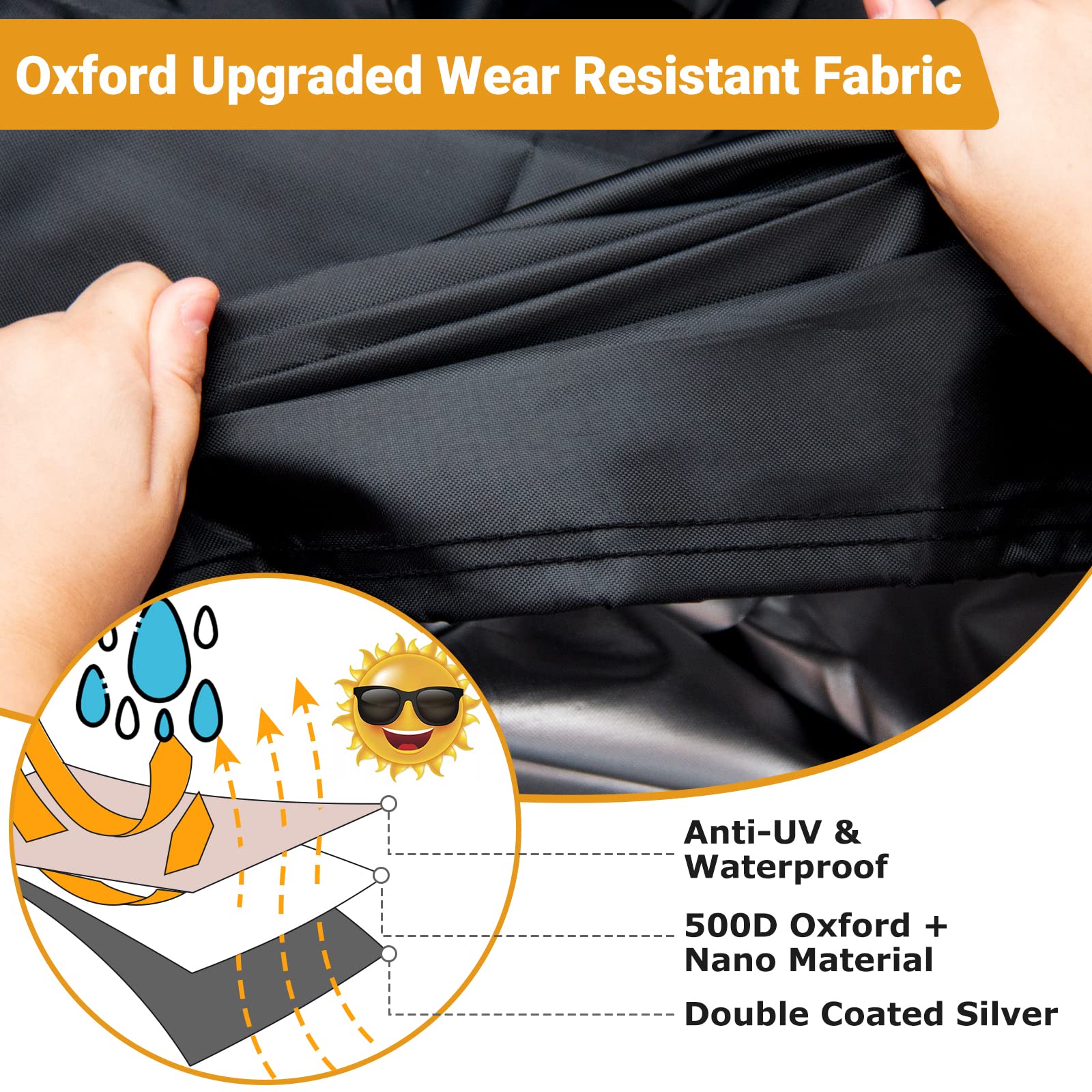 KY-HUAEN zipper and top flap detail for quick access and convenience