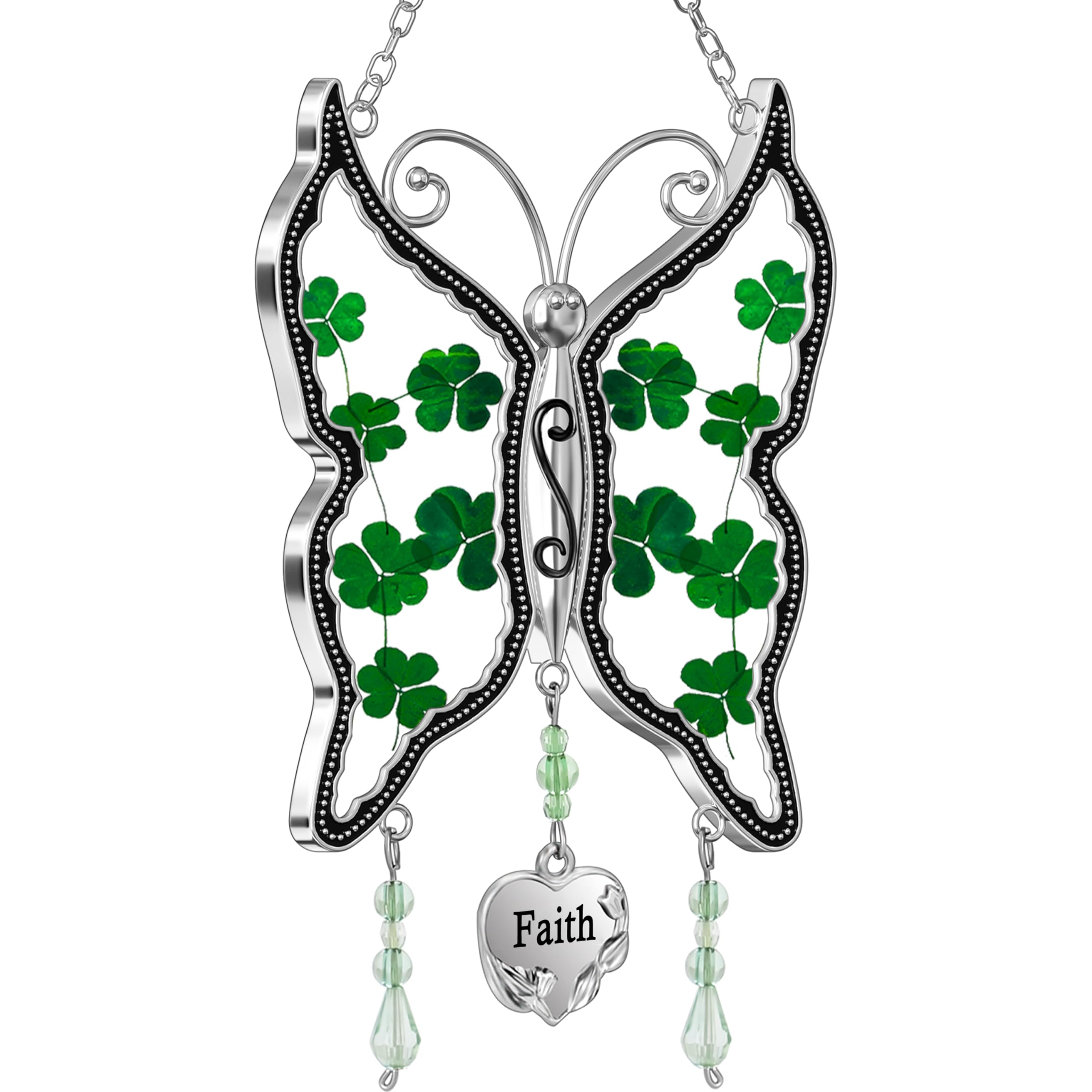 KY&BOSAM front view showing shamrock butterfly bring Irish charm
