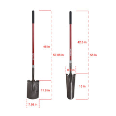 KYLIN close detail of garden spade blade slicing sod and moving soil