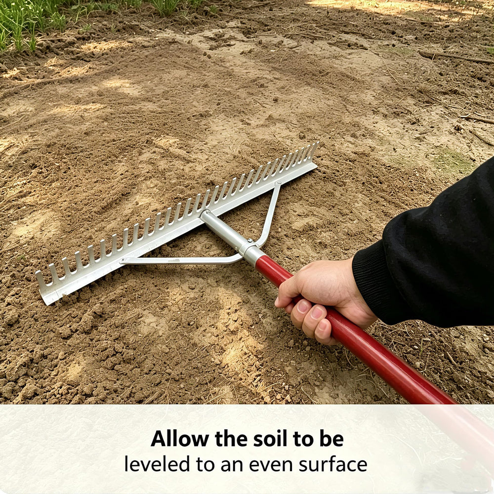 KYLIN raking gravel across driveway illustrating efficient material distribution