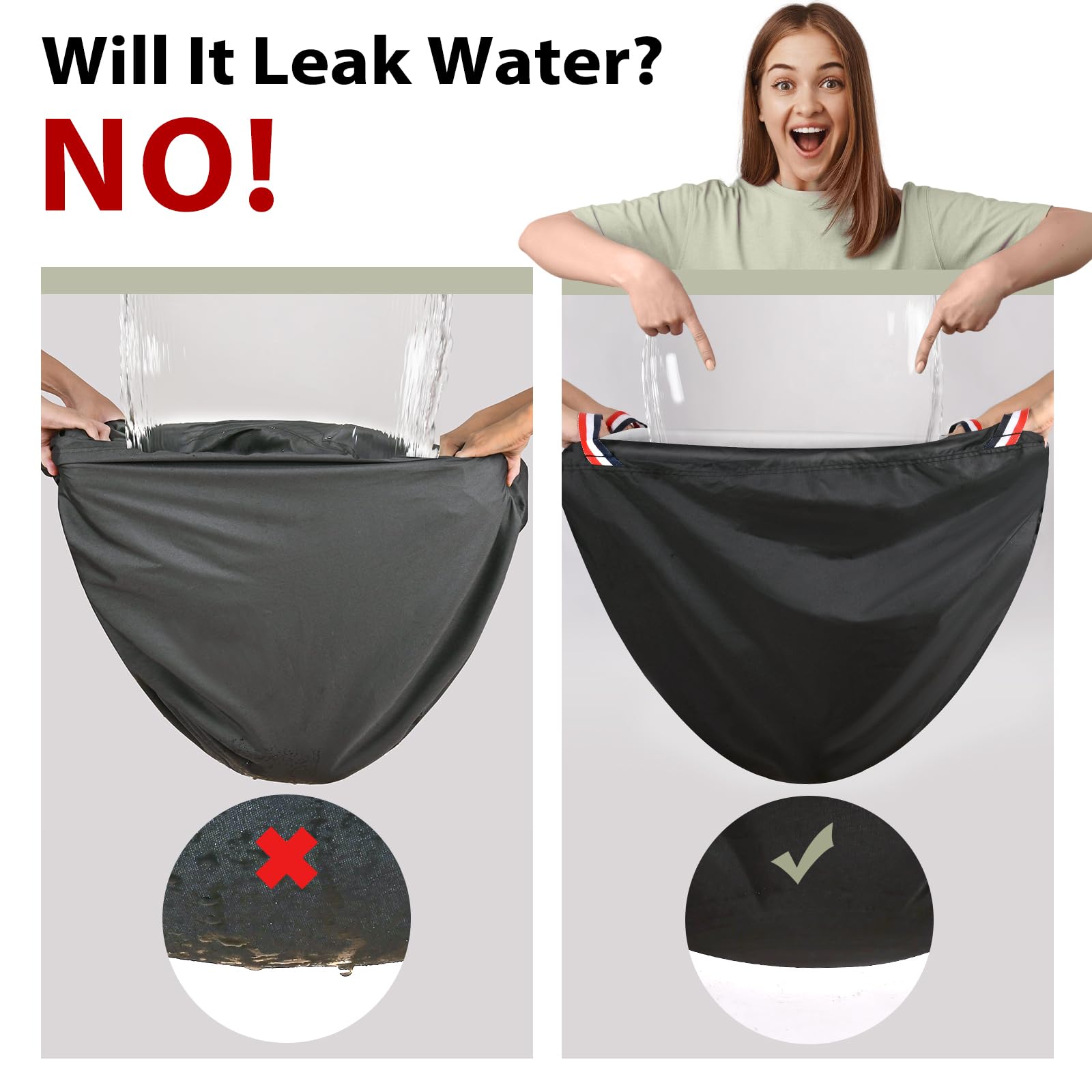 KylinLucky bottom hem with toggle showing snug adjustable fit benefit