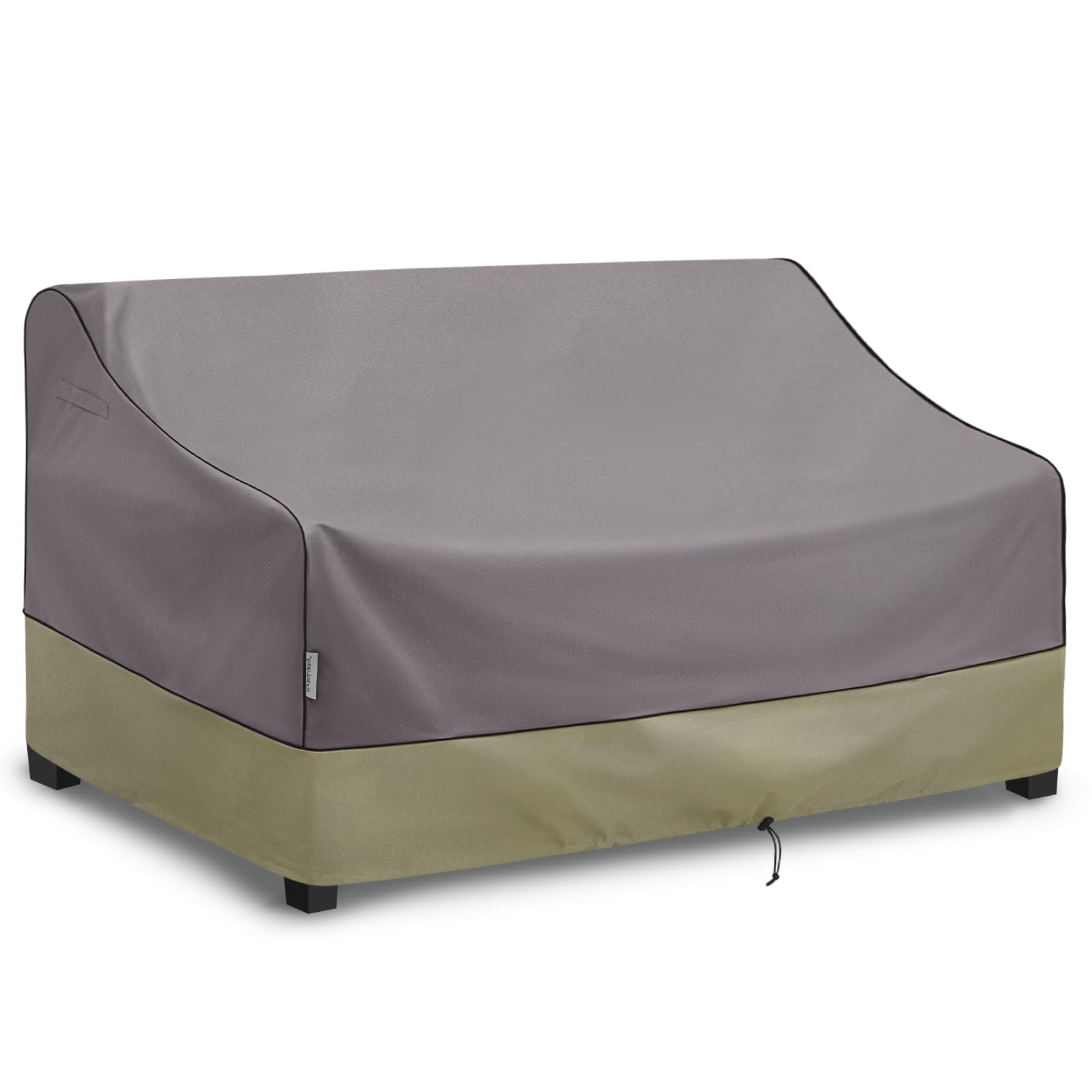 KylinLucky front view grey loveseat cover protecting furniture outdoors