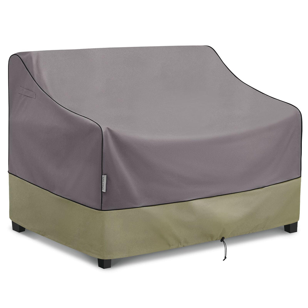 KylinLucky front view covering a grey loveseat protecting from rain