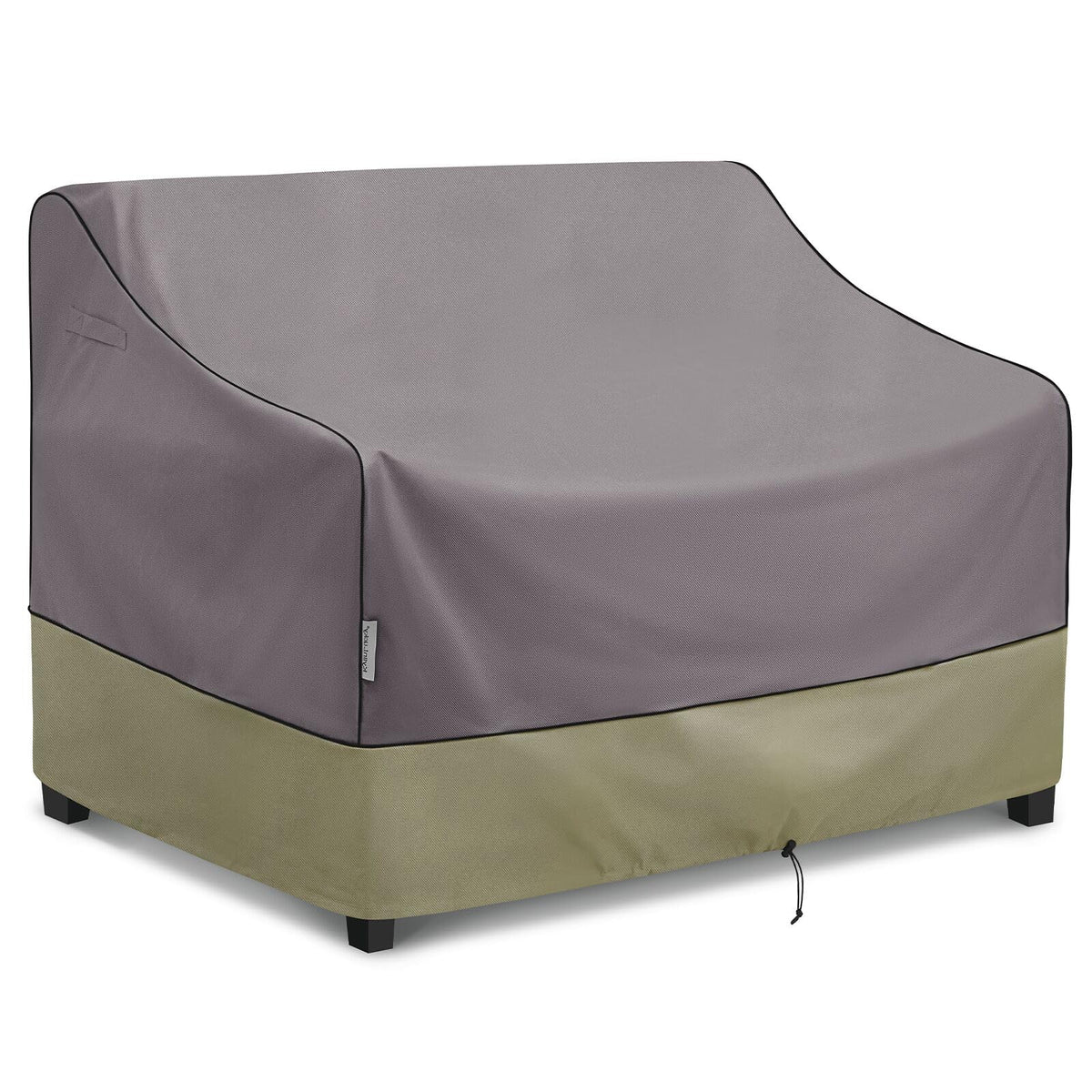 KylinLucky front view covering a grey loveseat protecting from rain