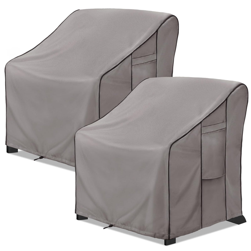 KylinLucky front view of two packaged chair covers showing neat storage benefit