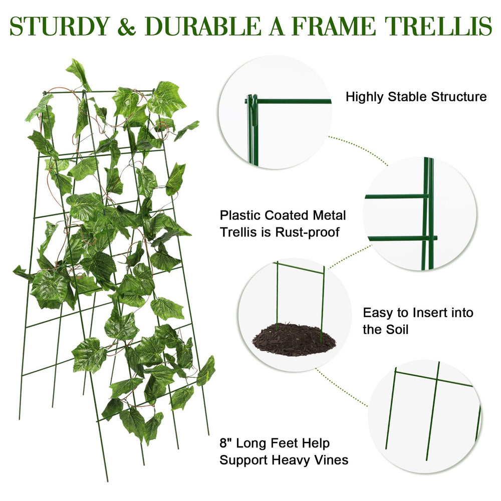 Kyrieval trellis folded side view displaying compact design for easy handling