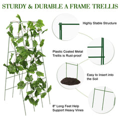 Kyrieval trellis folded side view displaying compact design for easy handling
