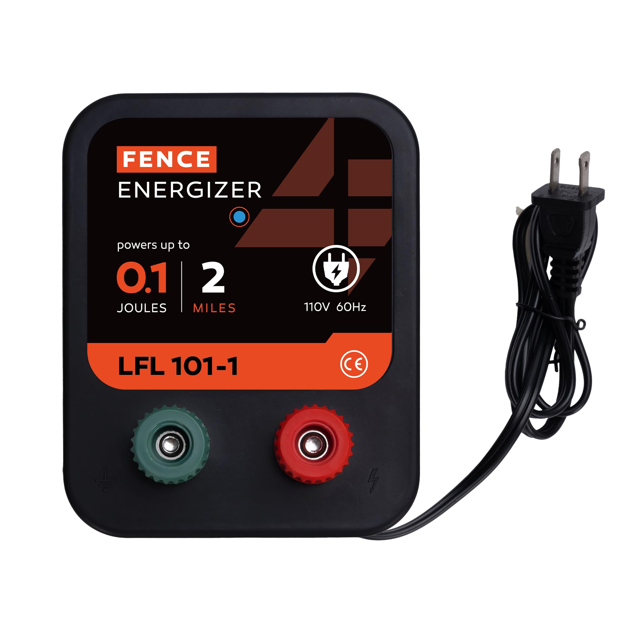 L-FENCE LYDITE FENCE front view showing compact energizer and benefits