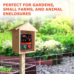 L-FENCE LYDITE FENCE mounted on a wooden post for easy installation