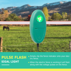 L-FENCE LYDITE flashing LED at night demonstrating clear visibility from distance