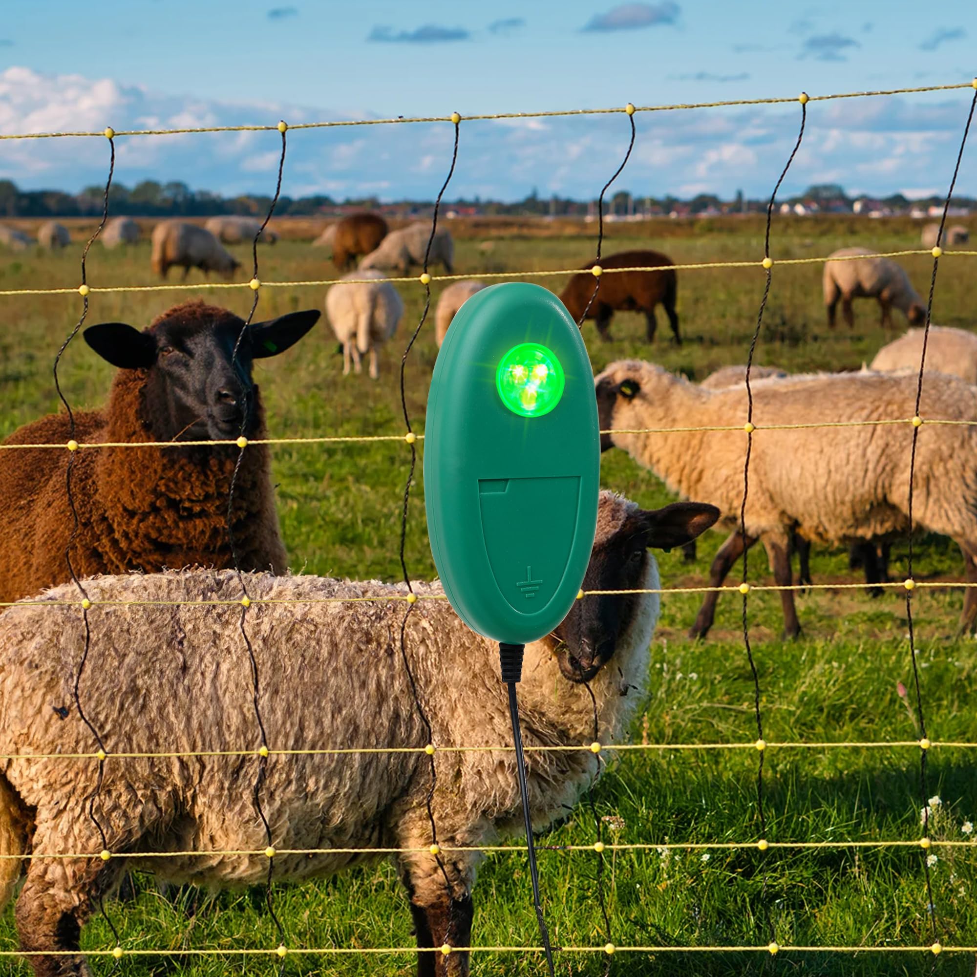 L-FENCE LYDITE held in hand for scale demonstrating compact, portable convenience
