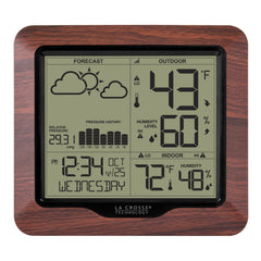 La Crosse Technology front display showing forecast icons and temps for quick reference