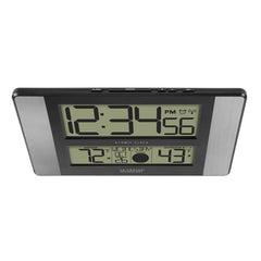 La Crosse Technology side profile mounted on wall with fold-out stand for flexible placement