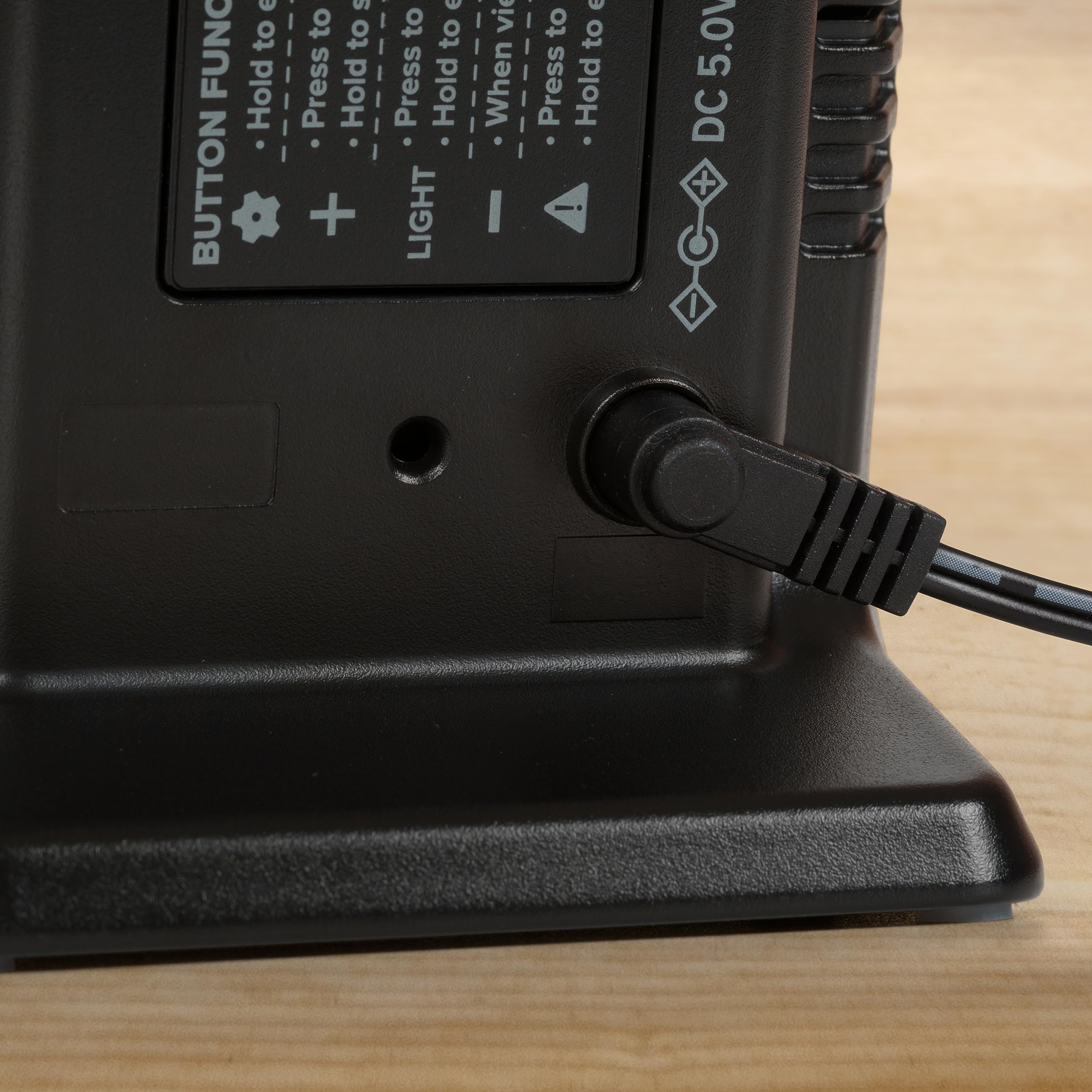 La Crosse display in low light with adjustable backlight for comfortable night viewing