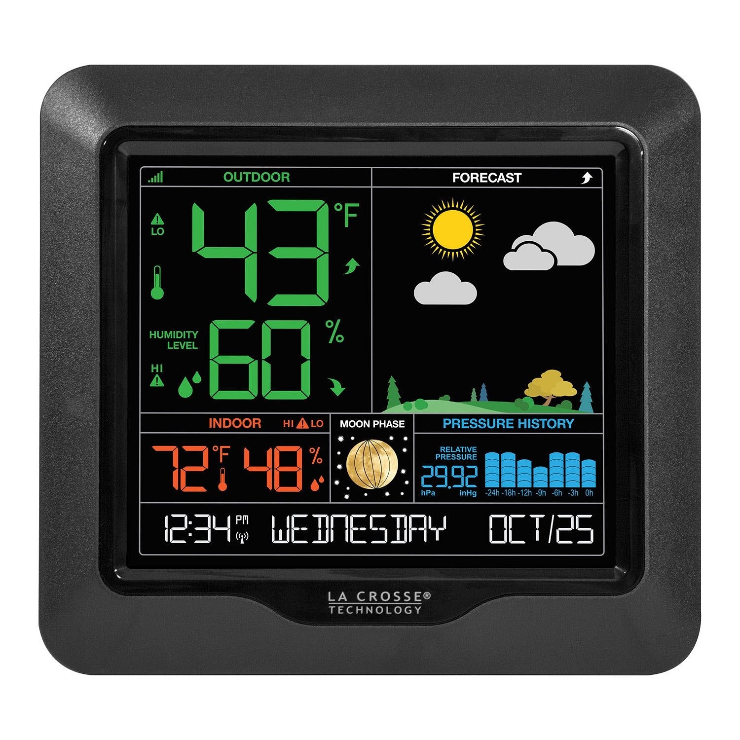 La Crosse Technology wireless outdoor sensor mounted outside for accurate outdoor data