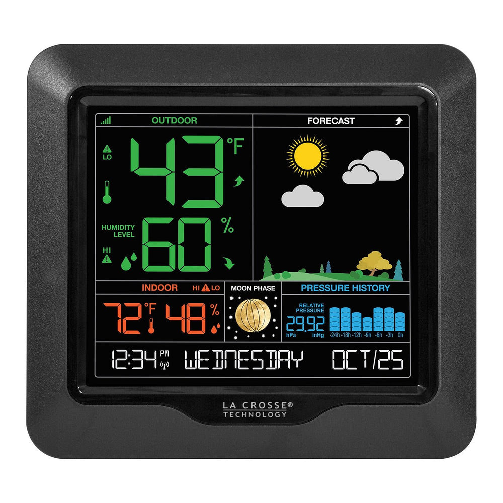 La Crosse Technology wireless outdoor sensor mounted outside for accurate outdoor data