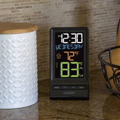 La Crosse Technology outdoor sensor mounted under eave benefit: accurate outdoor temperature placement