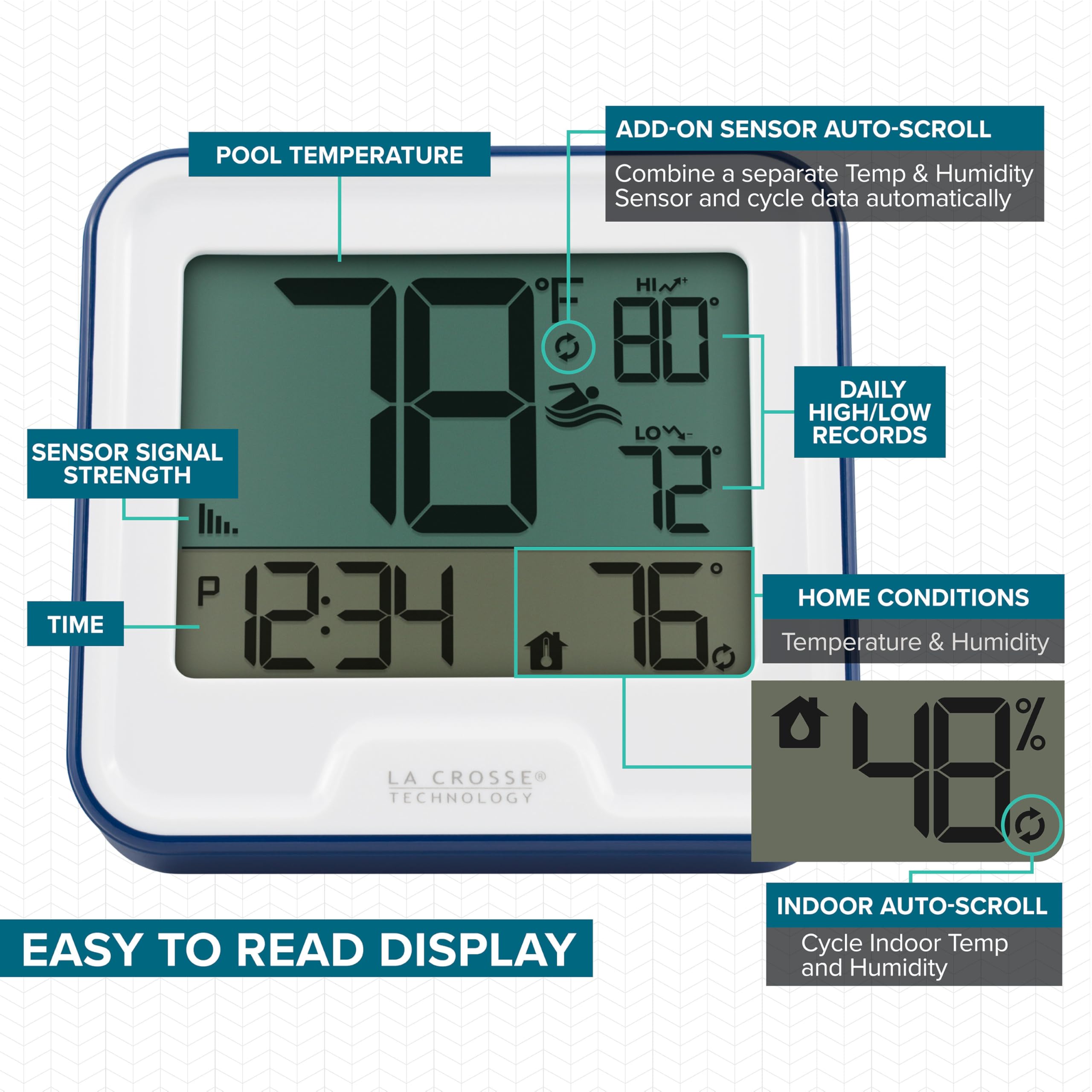 La Crosse Technology sensor twist-on battery compartment detail highlighting water-resistant maintenance