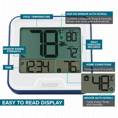 La Crosse Technology sensor twist-on battery compartment detail highlighting water-resistant maintenance
