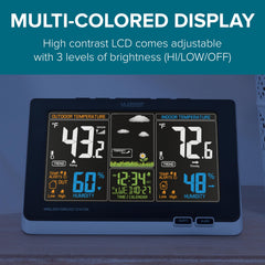 La Crosse Technology sensor mounted under eave for accurate shaded measurements