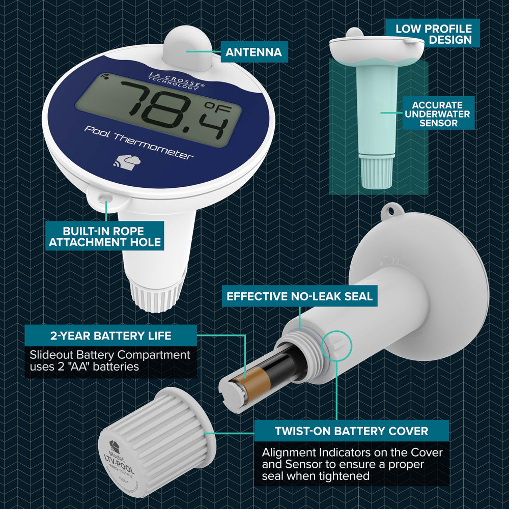 La Crosse Technology sensor keyhole for tether attachment showing secure anchoring benefit