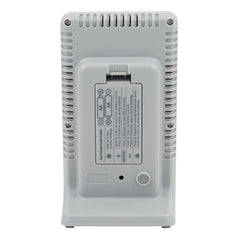 La Crosse Technology side profile on a table, demonstrating compact free-standing convenience