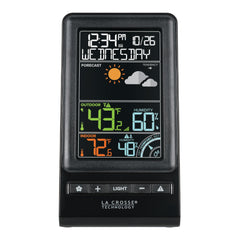 La Crosse TX141TH-B outdoor sensor mounted showing reliable backyard temperature readings