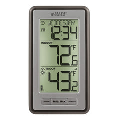 La Crosse front display showing time and temp for instant overview