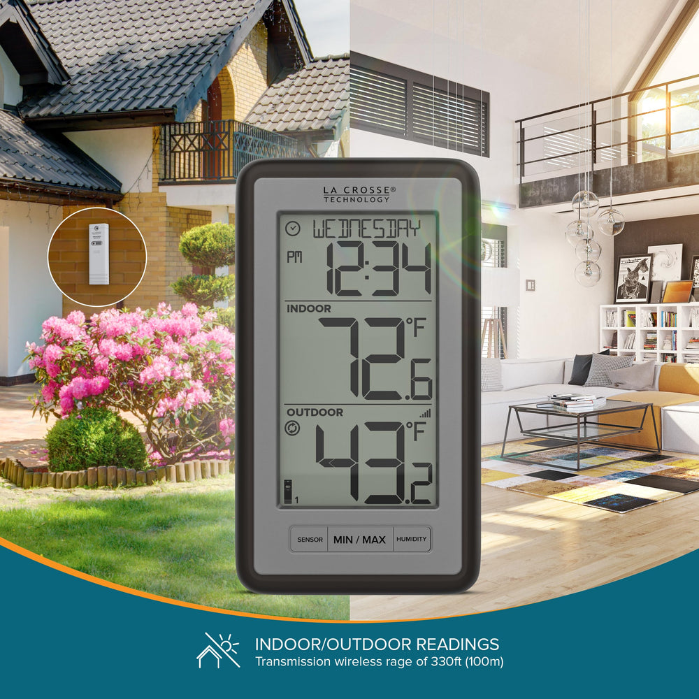 La Crosse outdoor sensor mounted outside providing reliable readings
