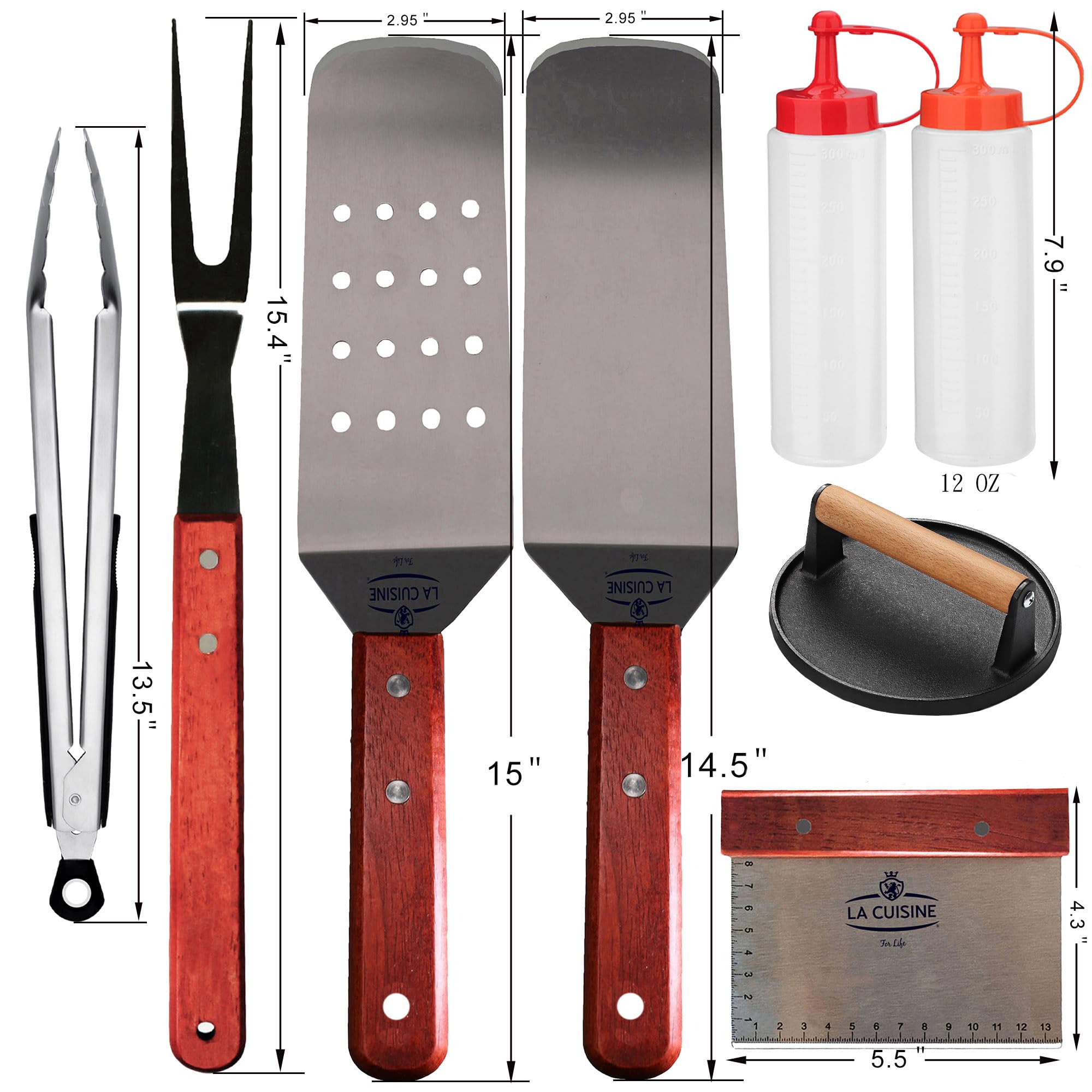 La Cuisine for life size comparison with hand and food showing scale and ergonomic benefit