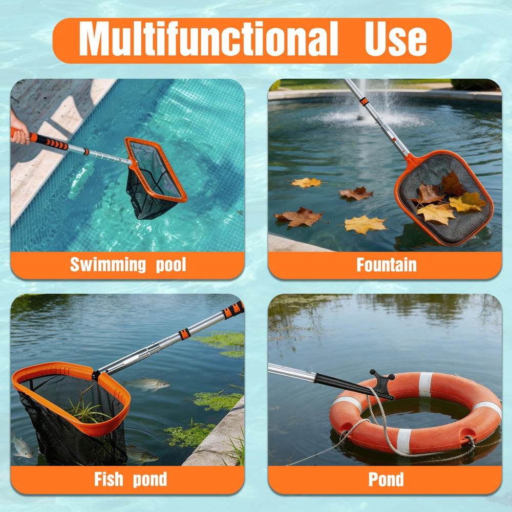 LAANPOLE lifestyle scene poolside cleaning for simple seasonal maintenance