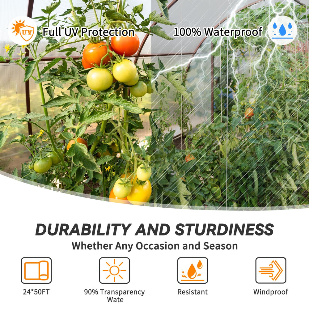 laapee film diffusing sunlight evenly over seedlings to promote uniform growth